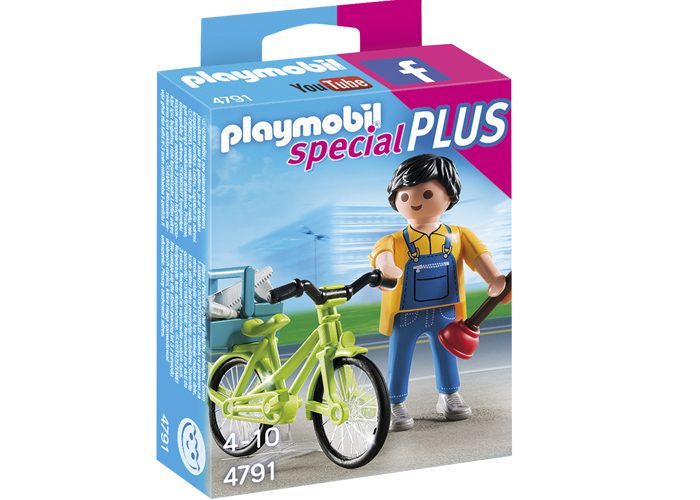 Playmobil Special Plus Operario mantenimiento con bici playmobil