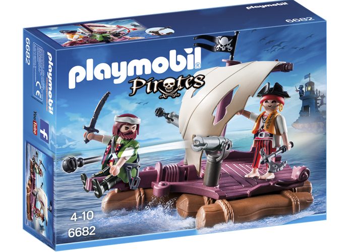 Playmobil Balsa barcaza pirata con cañones playmobil