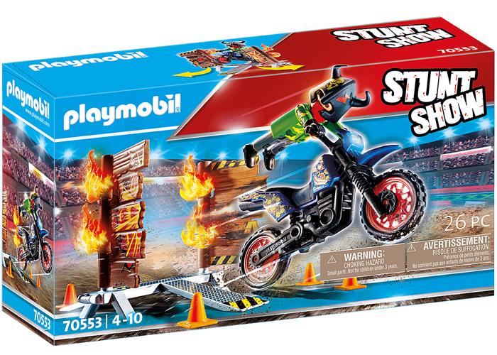 Playmobil 70553 Stuntshow Moto con muro de fuego playmobil