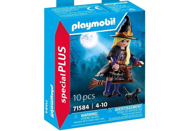 Playmobil 71584 Bruja con escoba y gato negro playmobil