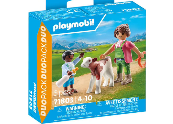 Playmobil 71803 Granjera con ternero y niño playmobil