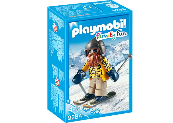 Playmobil Esquiador con barbas y casco negro playmobil