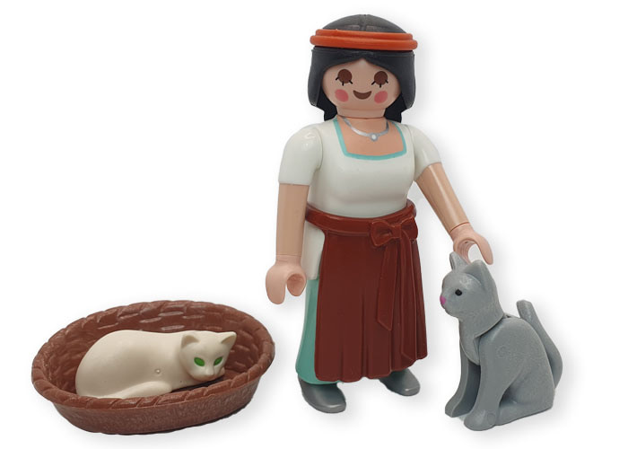 Playmobil Aldeana con gatos playmobil