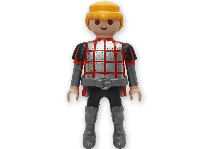 Playmobil Caballero Medieval Negro Rojo basico playmobil