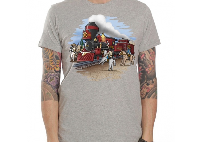 Camiseta Asalto al Tren talla 2XL playmobil