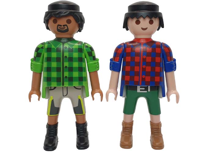 Playmobil Duo Chicos camisa cuadros playmobil