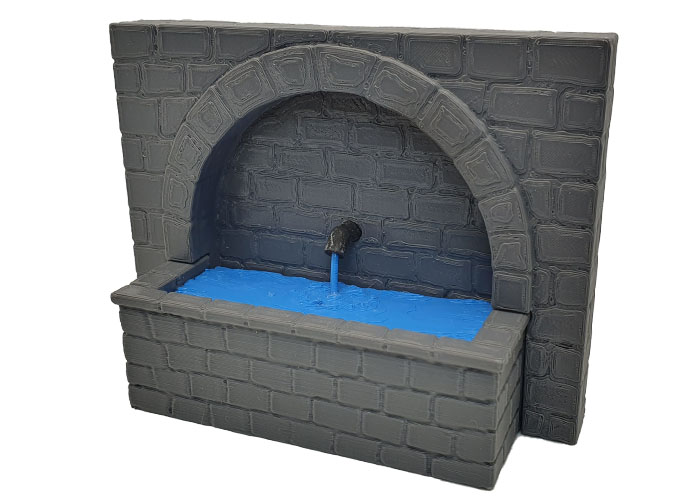 Fuente de piedra 3D playmobil