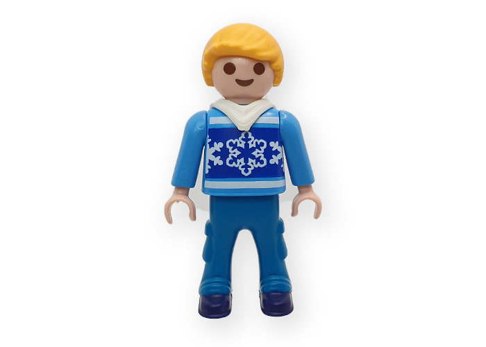 Playmobil Niño rubio ropa invierno azul playmobil