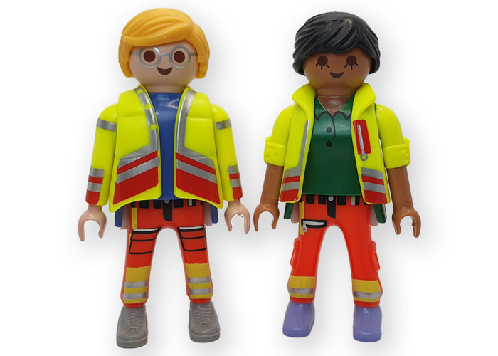 Playmobil Pareja Operarios Ambulancia playmobil